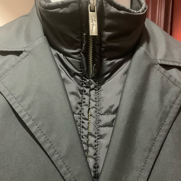 ๐HP๐ Cole Haan Black Dickey Insert Trench Coat size M - Picture 4 of 10